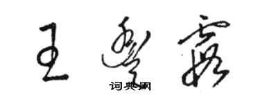 駱恆光王豐霞草書個性簽名怎么寫