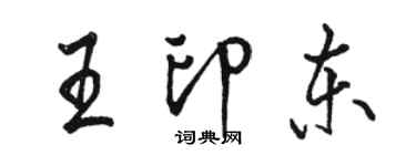 駱恆光王印東行書個性簽名怎么寫