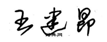 朱錫榮王建昂草書個性簽名怎么寫