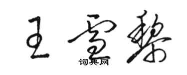 駱恆光王雪黎草書個性簽名怎么寫