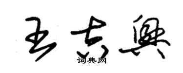 朱錫榮王吉興草書個性簽名怎么寫