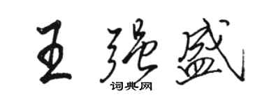 駱恆光王強盛行書個性簽名怎么寫
