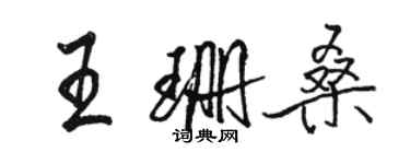 駱恆光王珊桑行書個性簽名怎么寫