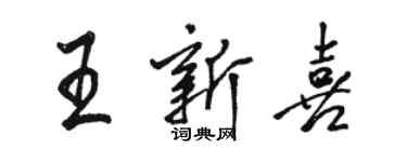 駱恆光王新喜行書個性簽名怎么寫