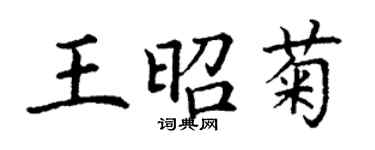 丁謙王昭菊楷書個性簽名怎么寫