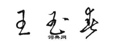 駱恆光王玉春草書個性簽名怎么寫