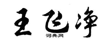 胡問遂王飛淨行書個性簽名怎么寫
