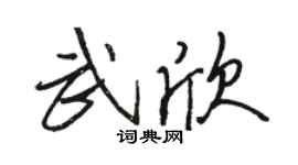 駱恆光武欣行書個性簽名怎么寫