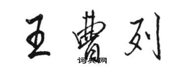 駱恆光王曹列行書個性簽名怎么寫