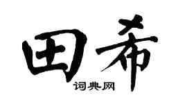 翁闓運田希楷書個性簽名怎么寫