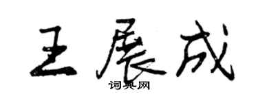 曾慶福王展成行書個性簽名怎么寫