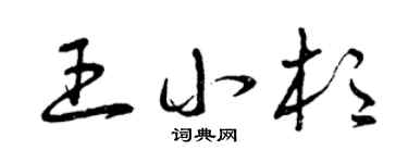 曾慶福王小杉草書個性簽名怎么寫