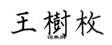 何伯昌王樹枚楷書個性簽名怎么寫