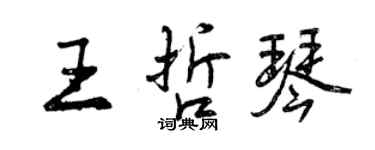 曾慶福王哲琴行書個性簽名怎么寫