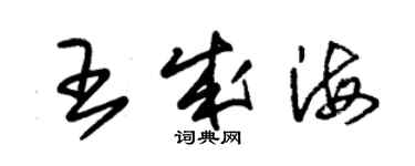 朱錫榮王成海草書個性簽名怎么寫