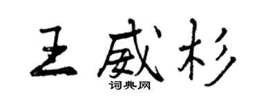 曾慶福王威杉行書個性簽名怎么寫