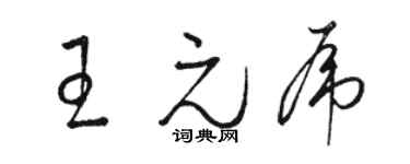 駱恆光王元虎草書個性簽名怎么寫