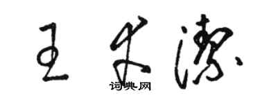 駱恆光王幸潔草書個性簽名怎么寫