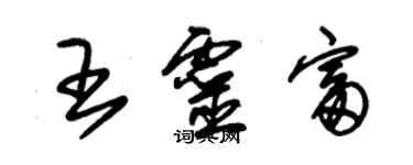 朱錫榮王靈富草書個性簽名怎么寫