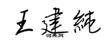 王正良王建純行書個性簽名怎么寫