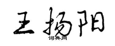 曾慶福王揚陽行書個性簽名怎么寫
