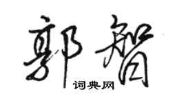 駱恆光郭智行書個性簽名怎么寫