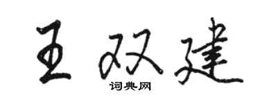 駱恆光王雙建行書個性簽名怎么寫