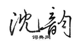 駱恆光沈韻行書個性簽名怎么寫