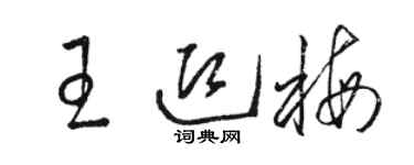 駱恆光王迎梅草書個性簽名怎么寫