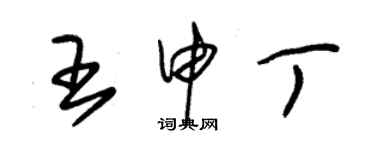 朱錫榮王申丁草書個性簽名怎么寫