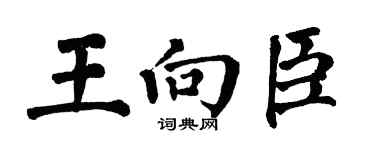 翁闓運王向臣楷書個性簽名怎么寫