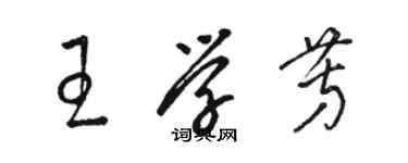 駱恆光王學芳草書個性簽名怎么寫