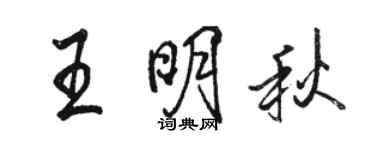 駱恆光王明秋行書個性簽名怎么寫