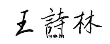 王正良王詩林行書個性簽名怎么寫