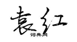 曾慶福袁紅行書個性簽名怎么寫