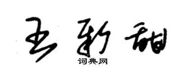 朱錫榮王新甜草書個性簽名怎么寫