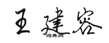 駱恆光王建容行書個性簽名怎么寫