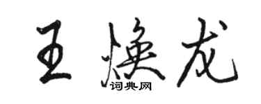 駱恆光王煥龍行書個性簽名怎么寫