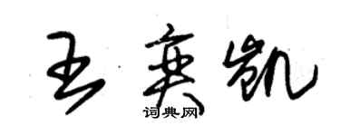 朱錫榮王奕凱草書個性簽名怎么寫