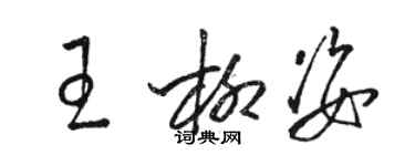 駱恆光王柳姿草書個性簽名怎么寫