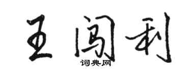 駱恆光王闖利行書個性簽名怎么寫