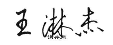 駱恆光王淋傑行書個性簽名怎么寫