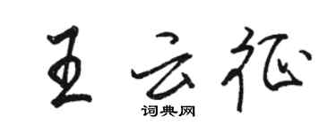 駱恆光王雲征行書個性簽名怎么寫