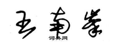 朱錫榮王南峰草書個性簽名怎么寫