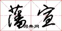 朱錫榮藩宣草書怎么寫