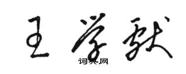 駱恆光王學獻草書個性簽名怎么寫