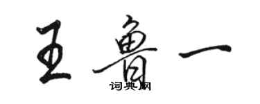 駱恆光王魯一行書個性簽名怎么寫