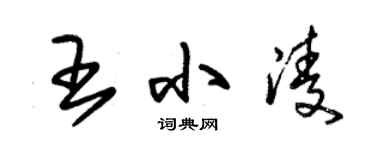 朱錫榮王小凌草書個性簽名怎么寫