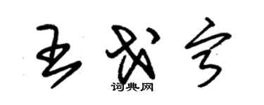 朱錫榮王戈寧草書個性簽名怎么寫