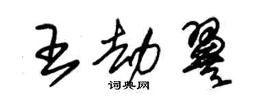 朱錫榮王劫翼草書個性簽名怎么寫